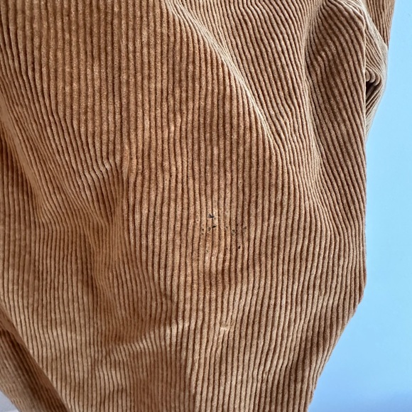 Aritzia Babaton high waisted tan corduroy flare wide leg autumn essential size 2 - Picture 4 of 4